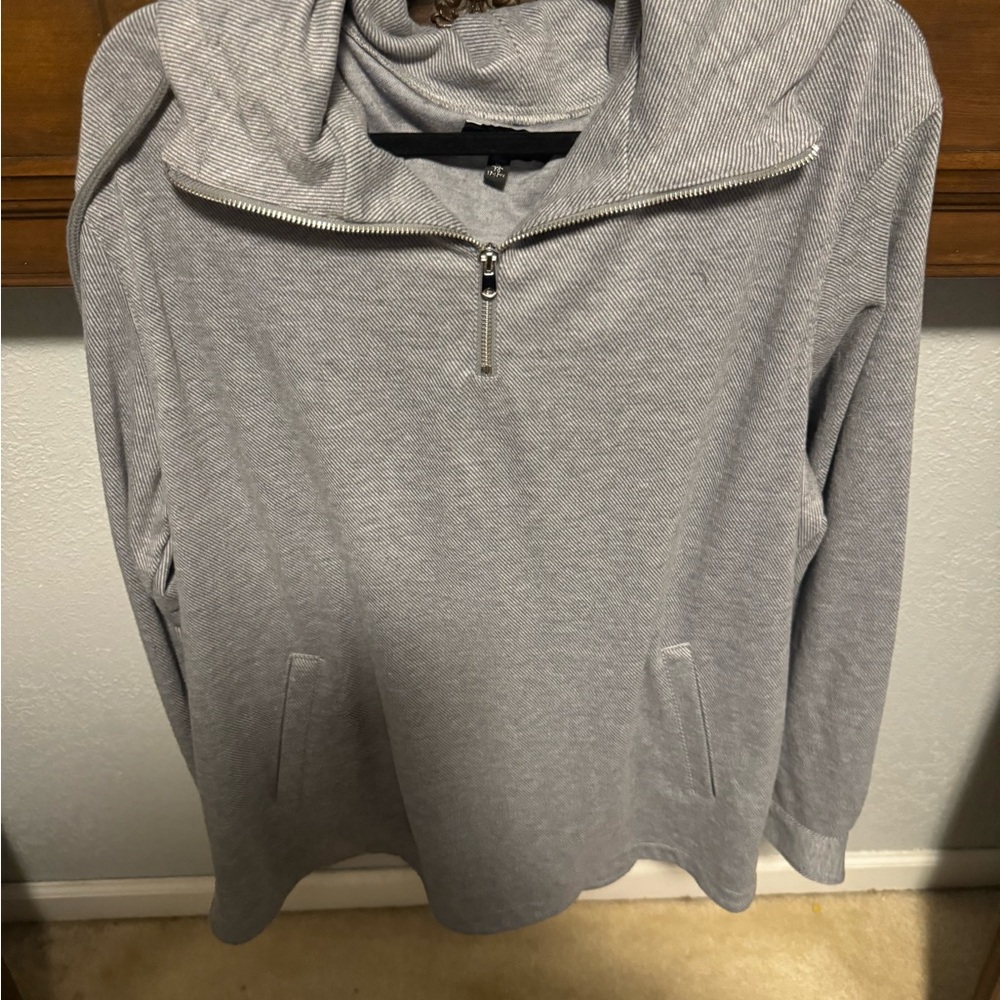 Gray Quarter-Zip Pullover - image 1